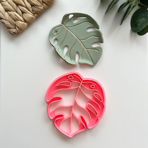 Trinket & Jewellery Dish Monstera Polymer Clay Cutter - VeeClayDesign Shop