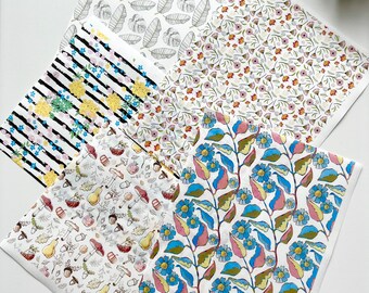 Floral Image Transfer Paper Bundle for Polymer Clay: Botanical Jewelry Making B1