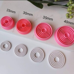 Embossed Circle Polymer Clay Cutters / Polymer Clay Tools / Jewellery Tools / Earring Making / Clay Tools