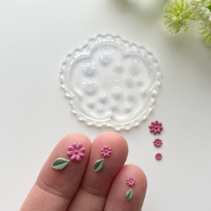 Micro Flower & Leaf Mould / Polymer Clay Cutters / Micro Cutters / Earring Making / Clay Tools/ Polymer Clay Moulds/ Floral