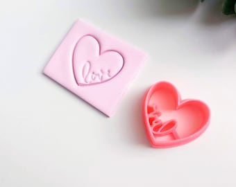 Love Heart Clay Cutter: Polymer Clay Earring Jewelry Tool