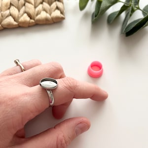 Circle Ring Base 12 mm Siver and Cutter - Boho- Floral- Polymer Clay Earrings- VeeClayDesign Shop