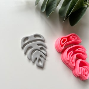 Monstera Trio Clay Cutter / Polymer Clay Tools / Jewellery Tools / Earring Making / Clay Tools image 2