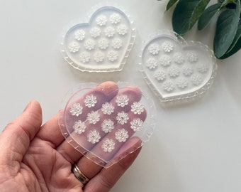 Peony Flower Polymer Clay Mold: Earring Making, Floral Design