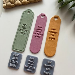 Bookmark Stamps Series 2 Polymer Clay Tools Earring Making Jewellery Tools Vee Clay Design image 1