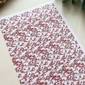 Herbst Zweige Transferpapier (1 Bogen) B14-7 / Polymer Clay Werkzeuge / Schmuck / Herstellung von Ohrringen / Ton Werkzeuge / Floral / Botanisch