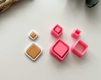 Diamond Polymer Clay Cutter Gems: Jewelry Making Tools, Set of 4