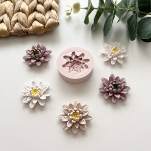 Lilly Flower Mould for Polymer Clay Earring Making Floral Summer Collection image 1