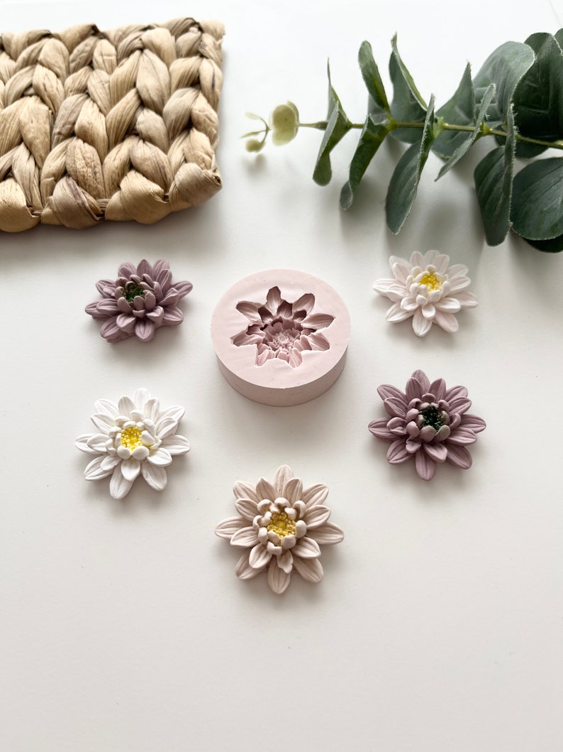 Lilly Flower Mould for Polymer Clay Earring Making Floral Summer Collection image 1