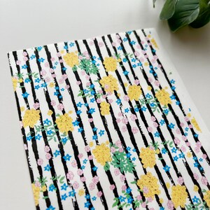 Stripy Mimosa Flower Image Transfer Paper: Polymer Clay Jewelry (1 Sheet) B1 image 3
