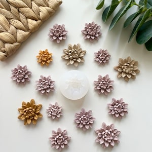Moldes de flores de lirio - 5 tamaños para la elaboración de pendientes de arcilla polimérica - Colección floral de verano