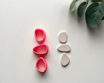 Pebble Trio Set #1 Polymer Clay Shape Cutters ⎥ Earring Making ⎥ Jewellery Making⎥Natural⎥Asymmetrical⎥