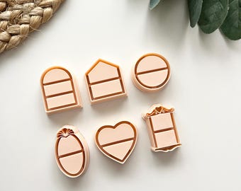 Bookshelves Clay Cutters : Polymer Clay Tools,  Earring Making