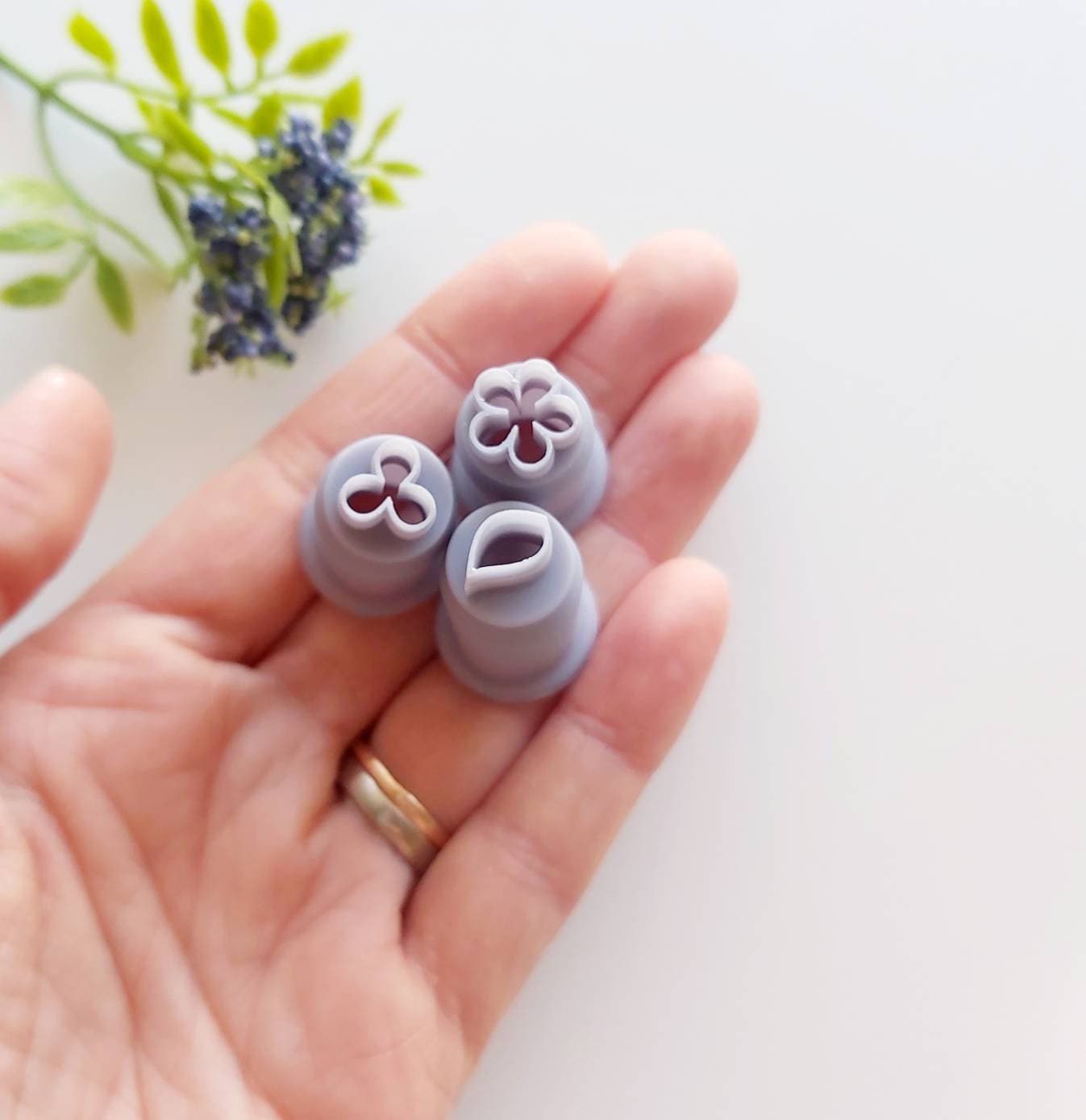 Mini Clay Cutter Set of 3 / Polymer Clay Cutters / Micro Cutters / Earring Making / Clay Tools