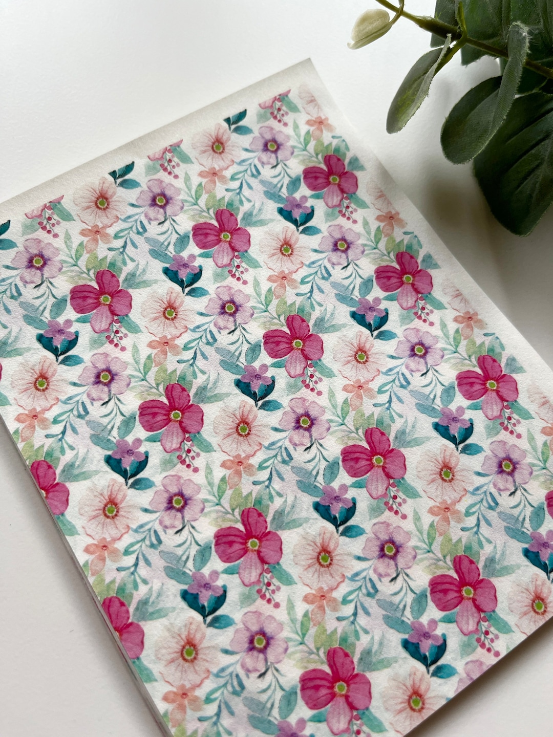 Watercolor Flowers Image Transfer Paper 1 Sheet B10/ Polymer Clay Tools