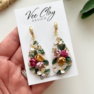 Floral Clay Earrings