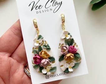 Floral Clay Earrings