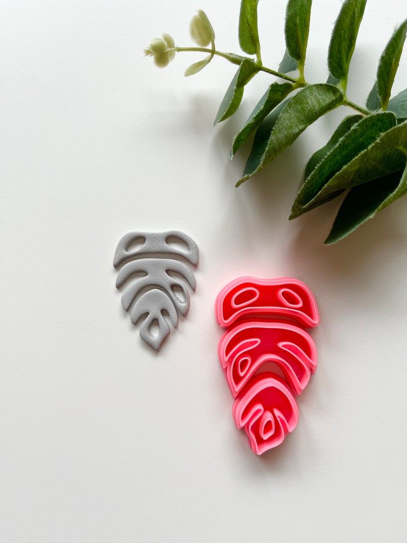 Monstera Trio Clay Cutter / Polymer Clay Tools / Jewellery Tools / Earring Making / Clay Tools image 5