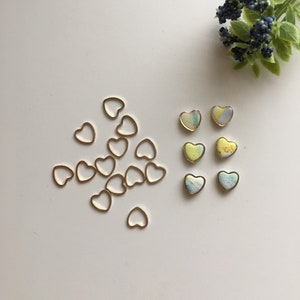 Heart Brass Charm 2 2pcsDaisy Polymer Clay EarringsStatement EarringsFloralEmbossedHandmadeLightweight image 4