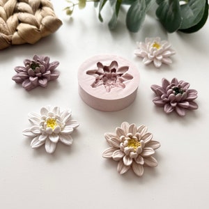 Lilly Flower Mould for Polymer Clay Earring Making Floral Summer Collection image 4