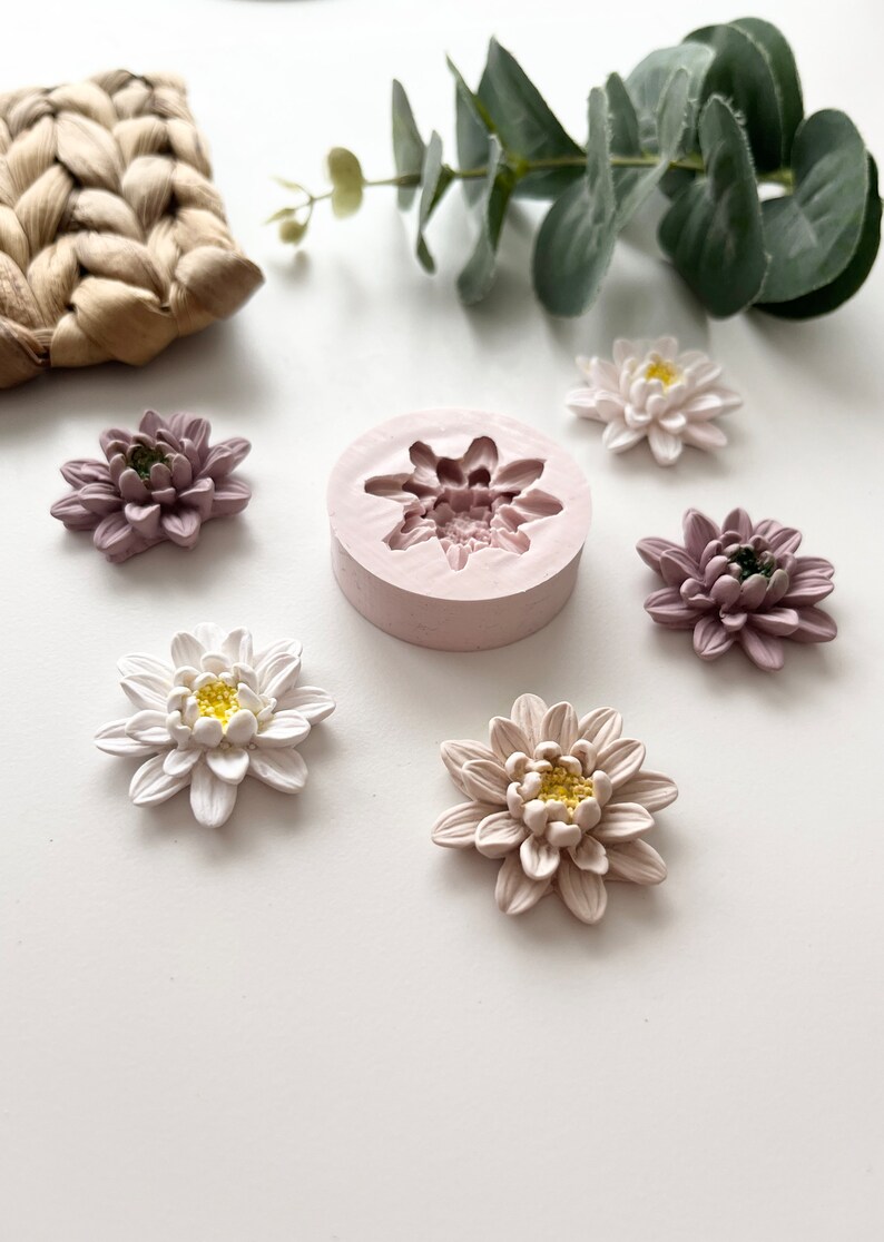 Lilly Flower Mould for Polymer Clay Earring Making Floral Summer Collection image 4