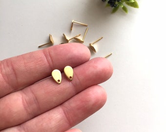 Petal Teardrop Stainless steel charm  (2 Pcs) / Clay Tools / Jewellery Tools / Jewellery Findings / Clay Tools / Brass Charm / Raw Brass /