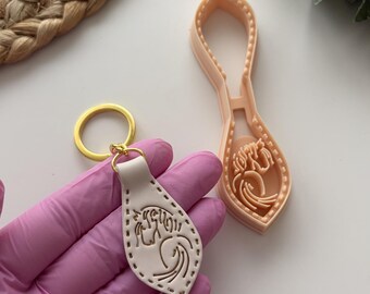 Chaveiro de cavalo com estampa de cowgirl em argila polimérica - Arquivo STL digital