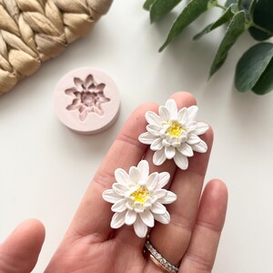 Lilly Flower Mould for Polymer Clay Earring Making Floral Summer Collection image 2