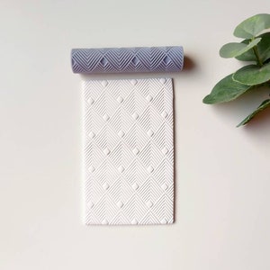 Geometric Clay Texture Roller⎥Polymer Clay Tools⎥Earring Making⎥Hand Roller⎥Clay Texture Tool⎥Jewellery Tools