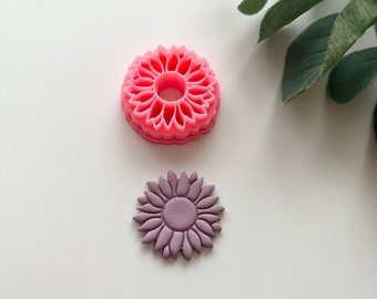 Sunflower Embossed Clay Cutter / Polymer Clay Tools / Jewellery Tools / Spring Earrings /Earring Making / Clay Tools