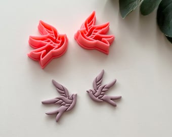 Swallow Bird Embossed Clay Cutter / Polymer Clay Tools / Jewellery Tools / Spring Earrings /Earring Making / Clay Tools