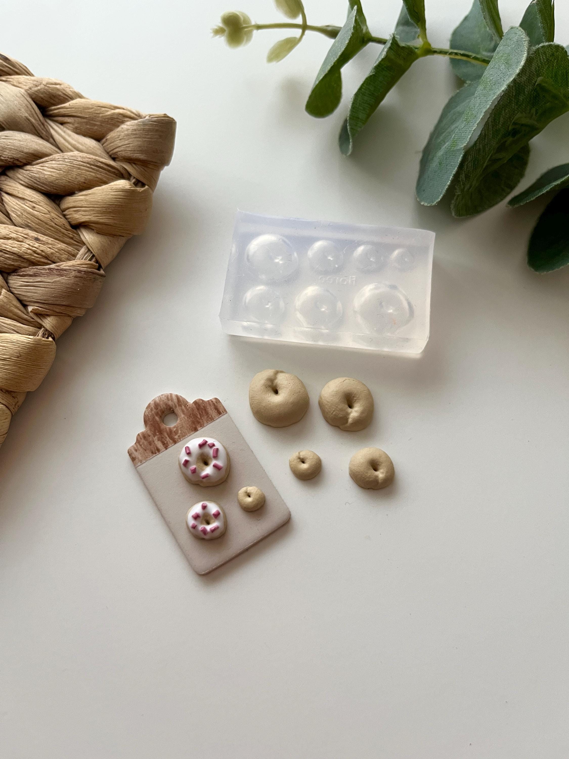 Mini Donut Silicone Mold: Polymer Clay Earring Making