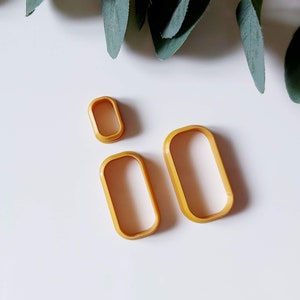 Afgeronde rechthoekige uitstekers van polymeerklei: set van 3; 17 mm, 35 mm, 40 mm⎥ oorbellen maken ⎥ Sieraden maken (gereedschap van klei) Sieradengereedschap⎥