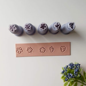 Botanical Mini Clay Cutters Bundle/ 5 Cutters / Polymer Clay Cutters / Micro Cutters / Earring Making / Clay Tools