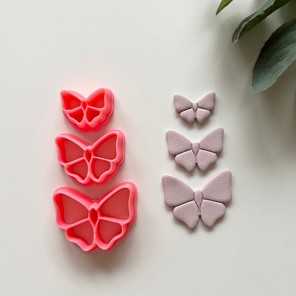 Butterfly Clay Cutter - 3 Maten / Polymeer Klei Gereedschap / Sieraden Gereedschap / Oorbellen Maken / Klei Tools