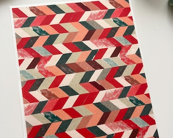 Chevrons 5 Transfer Paper: Polymer Clay Jewelry Design