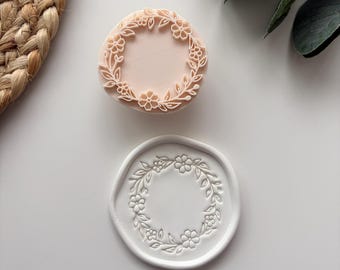 Floral Circle Trinket Stamp: Polymer Clay Cutter, Jewelry & Earring Making Tools