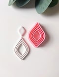 Embossed Flower Petal 2in1 Clay Cutter: Jewelry & Earring Making Tool