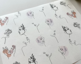 Faces Image Transfer Paper (1 Sheet)/ Polymer Clay Tools / Jewellery / Earring Making / Clay Tools / Floral / Botanical