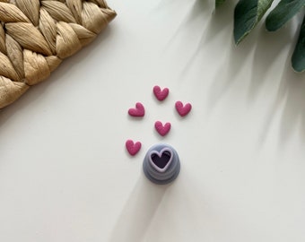 Organic Heart Mini Clay Cutter / Polymer Clay Cutters / Micro Cutters / Earring Making / Clay Tools