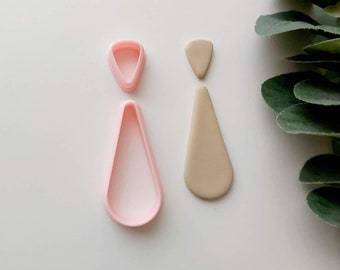 Tear Drop Nr 2 Cutter Set of 2 cutters / Polymer Clay Tools / Jewellery Tools / Earring Making / Clay Tools