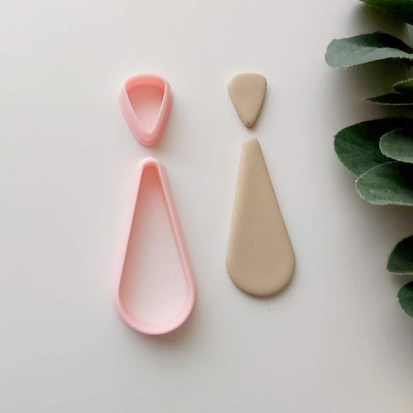 Tear Drop Nr 2 Cutter Set of 2 cutters / Polymer Clay Tools / Jewellery Tools / Earring Making / Clay Tools