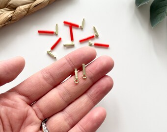Gold Stick Stud (2 PCS) 10mm /Polymer Clay Tools / Jewellery making / Jewellery Findings / Clay Tools / Stainless Steel Studs