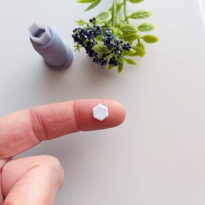 Hexagon Polymer Clay Cutter: 8mm Mini Earring Tool