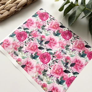 Frühling #2 Transferpapier (1 Bogen) B16-2 / Polymer Clay Werkzeuge / Schmuck / Herstellung von Ohrringen / Werkzeuge aus Ton / Blumen / Pflanzen