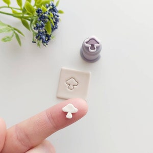 Mushroom Mini Clay Cutter / Polymer Clay Cutters / Micro Cutters / Earring Making / Clay Tools/ Autumn/ Fall