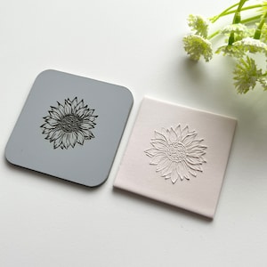 Sunflower Texture Mat⎥Polymer Clay Tools⎥Earring Making⎥Hand Roller⎥Clay Texture Tool⎥Jewellery Tools