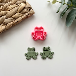 Frog Polymer Clay Embossed Cutter for Earring Making (Summer Garden Collection - VeeClayDesign Shop)