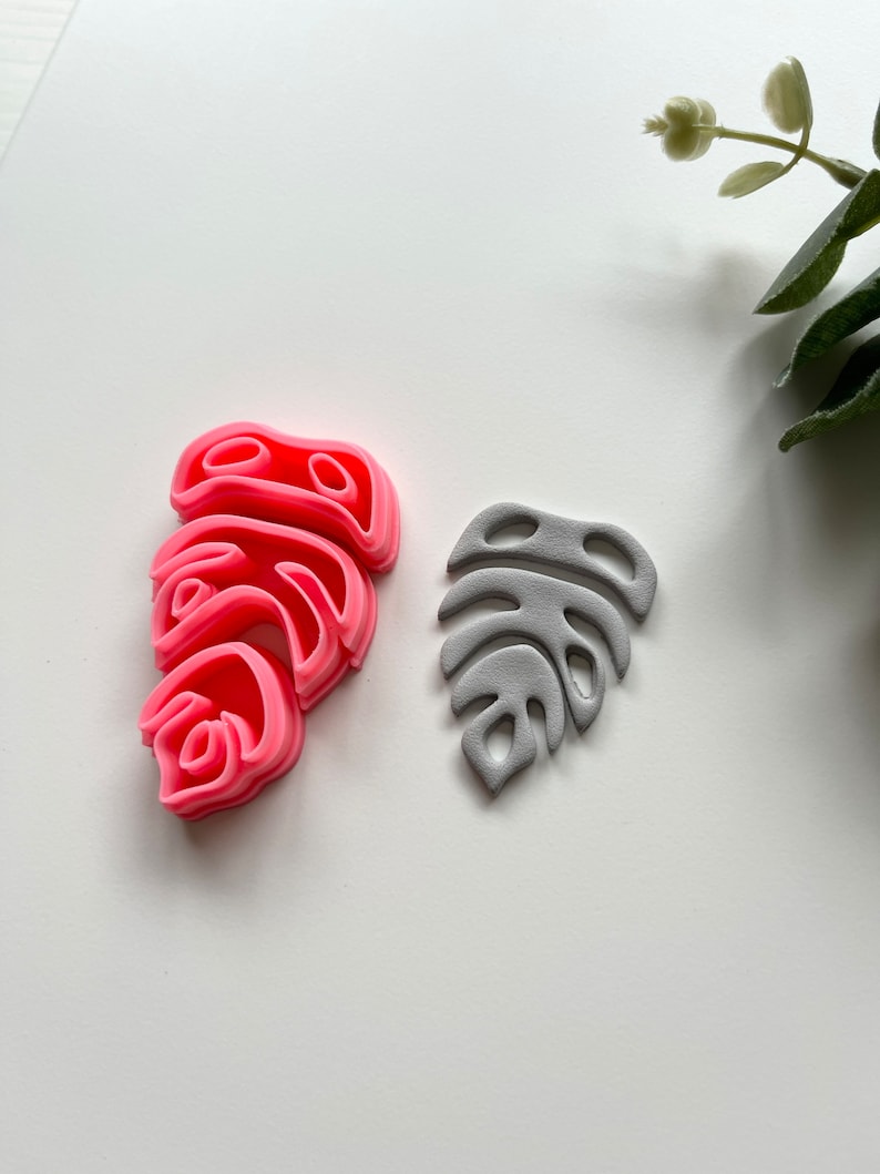 Monstera Trio Clay Cutter / Polymer Clay Tools / Jewellery Tools / Earring Making / Clay Tools image 3