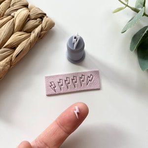 Lightning Bolt Mini Clay Cutter / Polymer Clay Cutters / Micro Cutters / Earring Making / Clay Tools